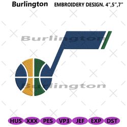 utah jazz note logo embroidery design files, utah jazz logo embroidery design, utah jazz basketball design embroidery di