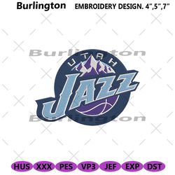 utah jazz logo nba team embroidery download, utah jazz logo embroidery design, nba logo team machine embroidery design f