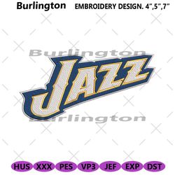 utah jazz wordmark logo embroidery instant files, utah jazz logo embroidery design, nba utah jazz logo files embroidery