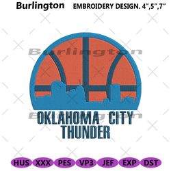 oklahoma city thunder logo nba machine embroidery, oklahoma city thunder logo team embroidery download files, nba logo f