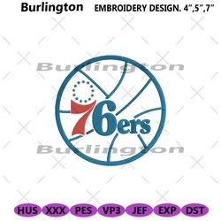 philadelphia 76ers nba logo embroidery instant digital, 76ers symbol embroidery digital design, nba team download embroi