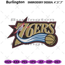76ers symbol machine embroidery files instant, phila 76ers logo embroidery files instant design digital, nba embroidery