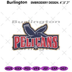 new orleans pelicans logo machine embroidery files, new orleans pelicans embroidery download, new orleans pelicans logo
