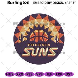 phoenix suns symbol embroidery download instant, nba phoenix suns embroidery design digital, nba team logo embroidery de