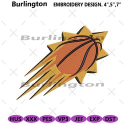 phoenix suns nba logo embroidery digital instant download, phoenix suns embroidery instant, nba embroidery download desi