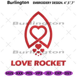 love rocket logo embroidery design files, houston rockets logo embroidery design, nba houston rockets instant files embr