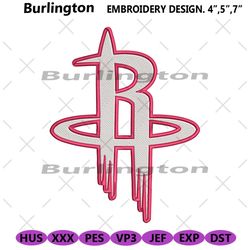 houston rockets embroidery design, houston rockets logo embroidery design, houston rockets nba team design files embroid