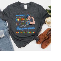 autism grandma personalized shirt, personalized autism shirt, autistic child nana, unisex t-shirts