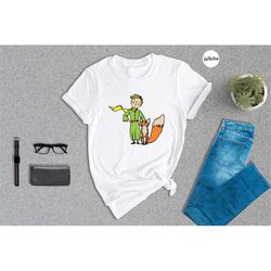 the little prince and the fox shirt, gift for book lovers, le petit prince shirt, prince and fox shirt, unisex t-shirt
