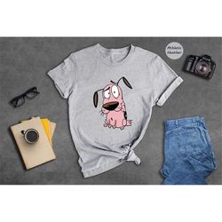 courage the cowardly dog heart in hand shirt, cute dog shirt, cowardly dog tee, dog heart shirt, unisex t-shirt