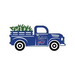 christmas tree truck believe buffalo bills svg