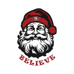 santa claus believe san francisco football svg