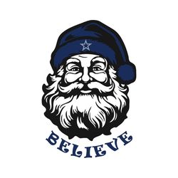 santa claus believe dallas football team svg