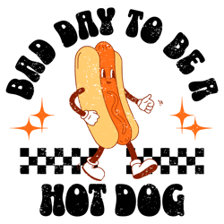 checkered bad day to be a hot dog svg digital download files