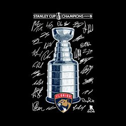 panthers stanley cup champions signature roster svg