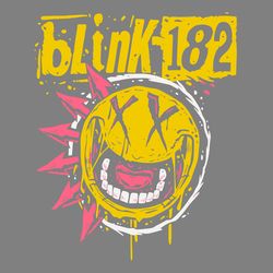 retro punk smiley face blink 182 svg digital download files