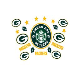 148928 green bay packers starbucks cup svg, file for cricut american football, football fan, sport lovers, svg, ai, png