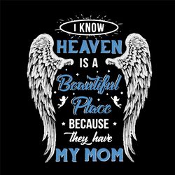 mother day svg, heaven svg, beautiful place svg, angel wings svg, mom svg, mom life svg, mothers svg