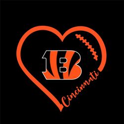 cincinnati bengals heart svg, sport svg, cincinnati svg, bengals football team, heart logo svg, bengals svg