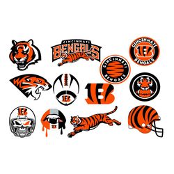 cincinnati bengals bundle logo svg, sport svg, football team svg, american football svg, logo svg, bengals logo svg