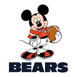 chicago mickey mouse bears svg, chicago bears, bears fc lover, super bowl svg, nfl teams, nfl teams logo, football team