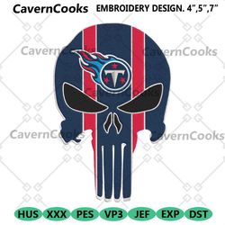 nfl tennessee titans skull logo team embroidery design download file.