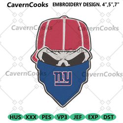 new york giants skull bandana nfl embroidery design download