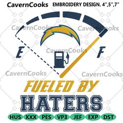 digital fueled by haters los angeles chargers embroidery design file