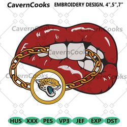 jacksonville jaguars inspired lips embroidery design download