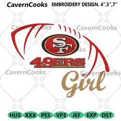 football san francisco 49ers girl embroidery design download