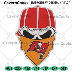 tampa bay buccaneers skull bandana nfl embroidery design download