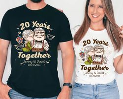 personalized up couple tshirt  his carl her ellie shirts  carl and ellie shirts  couple gift shirt  honeymoon tee  his a