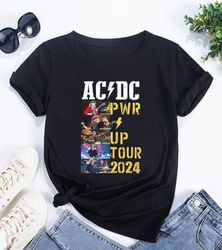 graphic acdc band signatures t-shirt acdc band shirt