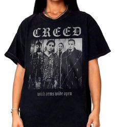 vintage creed band shirt,creed band tour shirt