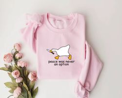 murder duck crewneck sweatshirt, untitled duck game, duck wi, 394