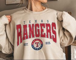 texas baseball crewneck sweatshirt, vintage texas baseball sweater, 102