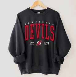 vintage new jersey hockey sweatshirt, new jersey hockey shirt, 198