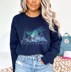 scandinavian norway sweatshirt northern lights norwegian clo