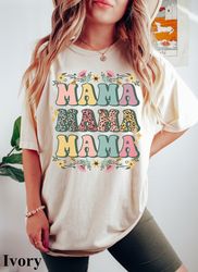 comfort colors retro mama shirt, mom shirt, graphic mama tee