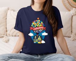 disney pixar up carl ellie adventure is out there t-shirt, russell dug kevin house balloon paradise falls shirt