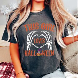 Girls Halloween Shirt, This Girl Loves Halloween Shirt, Halloween Shirt For Women, Halloween Shirt, Girl Halloween Shirt