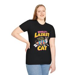 Laziest Cat Tshirt, Humour Gifts, Unique Present, Funny Cat Tshirt, Funny Unisex Tshirt, Cat Nap, Gift Tshirt, Funny Cat