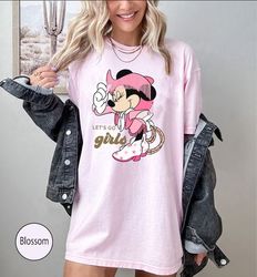 minnie mouse shirt, minnie cowgirl shirt, lets go girls shirt, minnie girls trip shirt, disney girls summer shirt