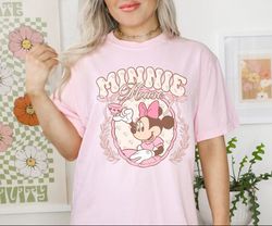 pink tea comfort colors minnie shirt, pink minnie shirt, disney shirt, disney minnie shirt, disney trip shirt