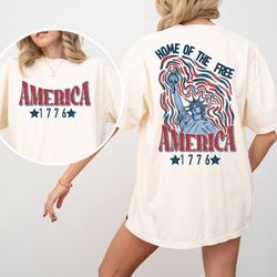 4th of july shirt, america t-shirt, patriotic gifts, home of the free shirt, usa shirt, fourth of july shirt