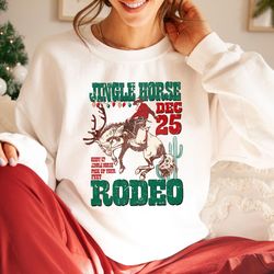 cowboy christmas sweater, christmas crewneck, giddy up jingle horse pick up your feet, howdy country christmas horse
