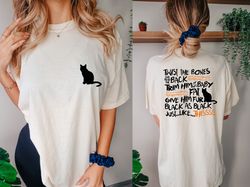 twist the bones shirt, halloween clothing, black cat shirt, gift for halloween, halloween cat shirt, witch spell shirt