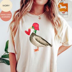 valentine mallard duck, hunting valentines day shirt, valentines gift, cute valentine shirt, gift for her