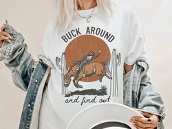 bucking bronco shirt, comfort colors retro western shirt, wild west gift western crewneck vintage western shirt