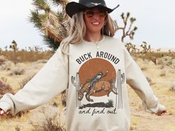 bucking bronco sweatshirt, retro western shirt, wild west gift western vintage western shirt, rodeo cowboy shirt